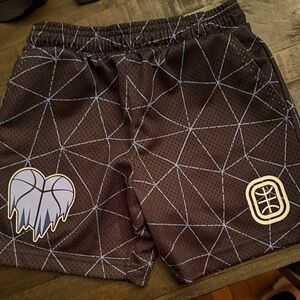 Kids Geometric Patterned Shorts with Unique Patches